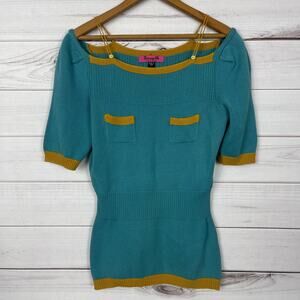 Betsey Johnson‎ Betseyville Sweater Top Size Large